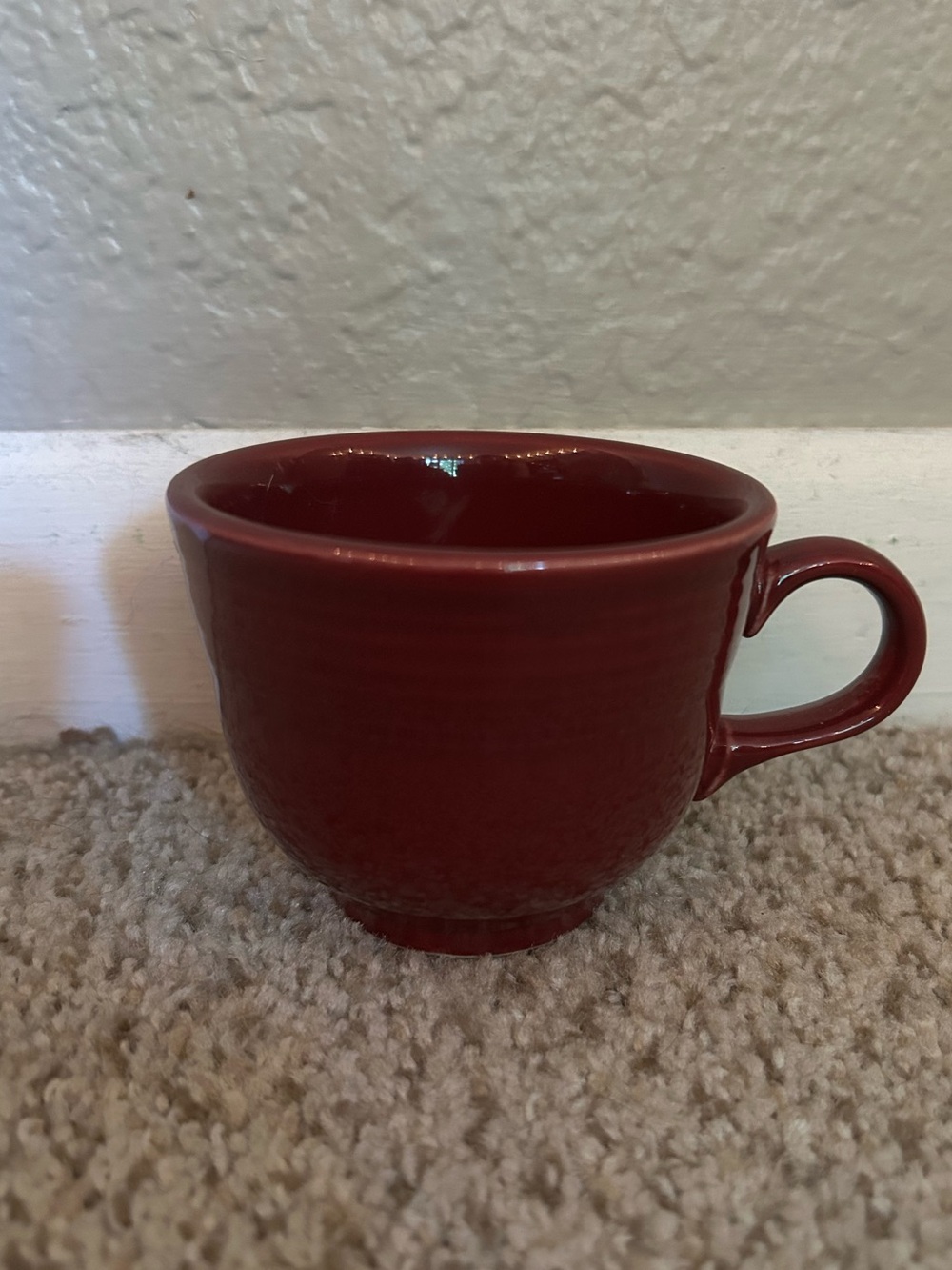 Vintage Homer Laughlin Fiesta “Cinnabar” Burgundy Teacup No Saucer